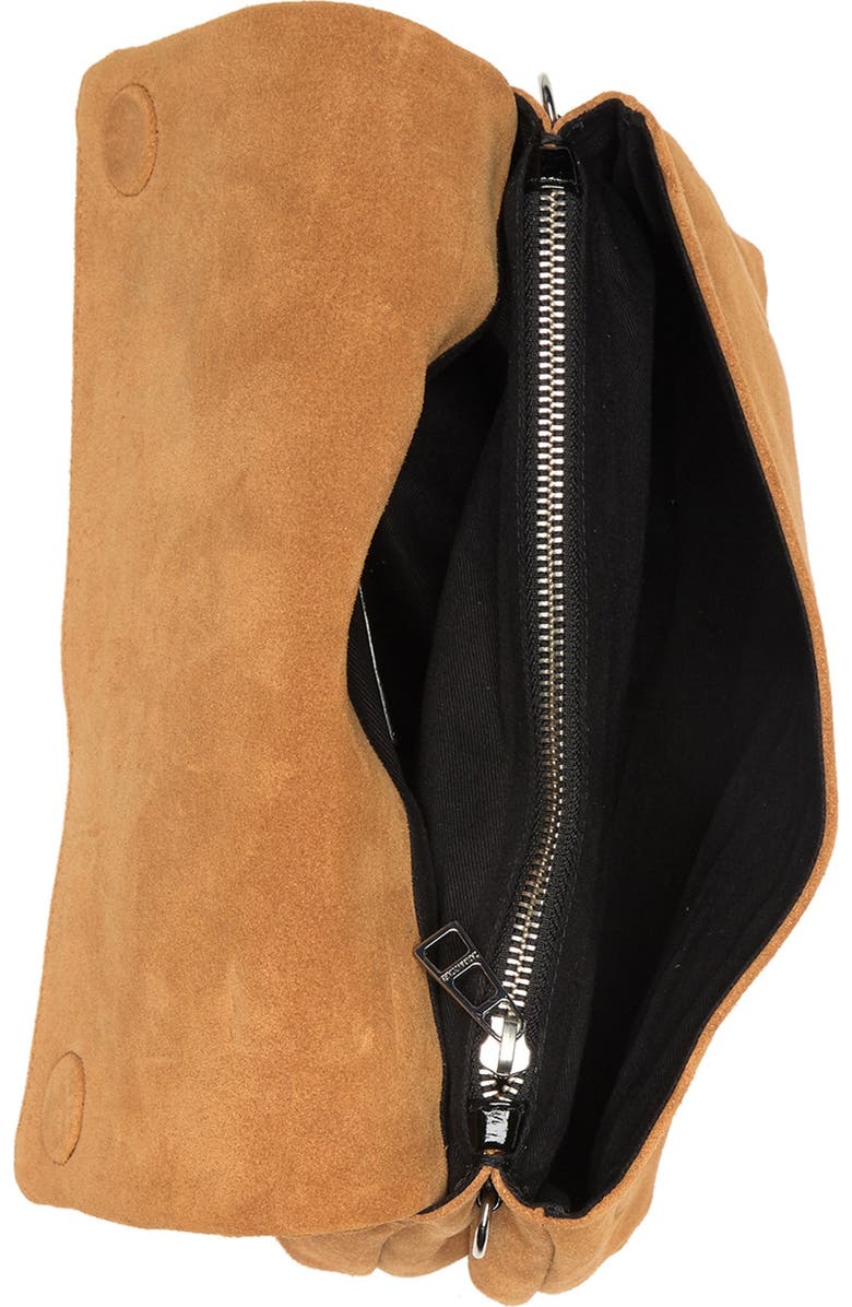 Zadig & Voltaire Rocky Suede Shoulder Bag, Alternate, color,
