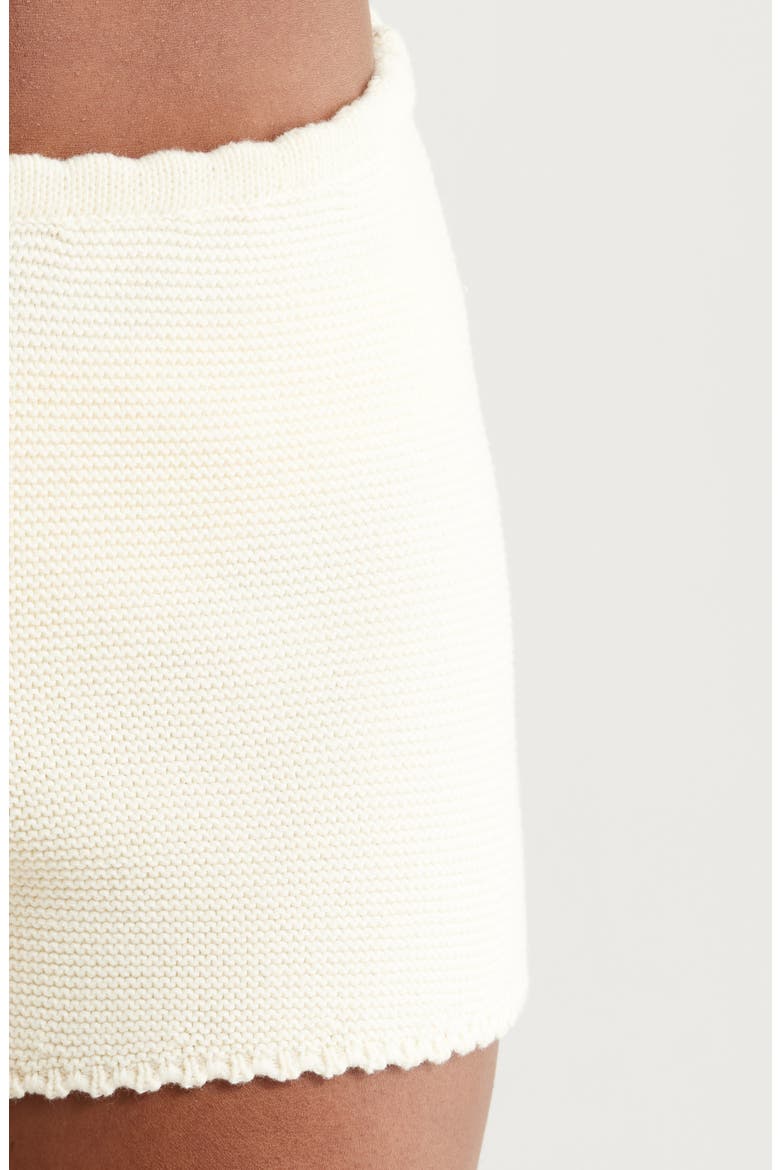 The Celeste Cotton Knit Cover-Up Shorts, Alternate, color, ECRU