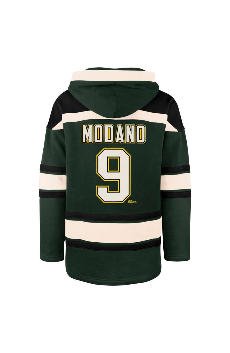 '47 Men's '47 Mike Modano Green Dallas Stars Retired Player Name & Number Lacer Pullover Hoodie, Alternate, color, Green