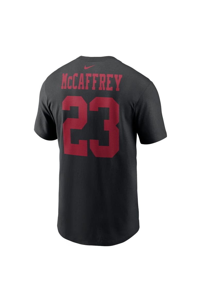 Men's Nike Christian McCaffrey Black San Francisco 49ers Player Name & Number T-Shirt, Alternate, color, Black