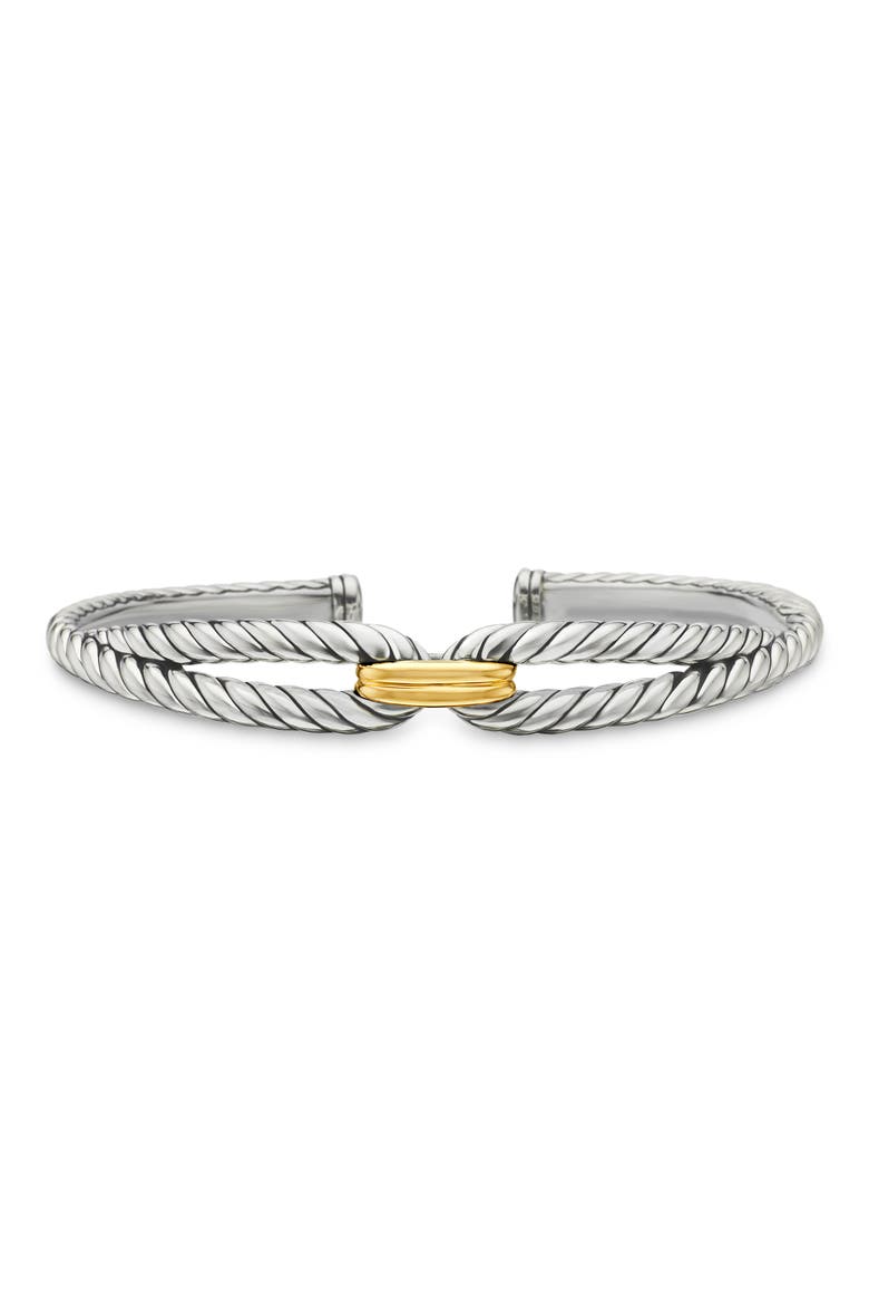 Cable Loop Bracelet with 18K Gold, Main, color, YELLOW GOLD/ STERLING SILVER