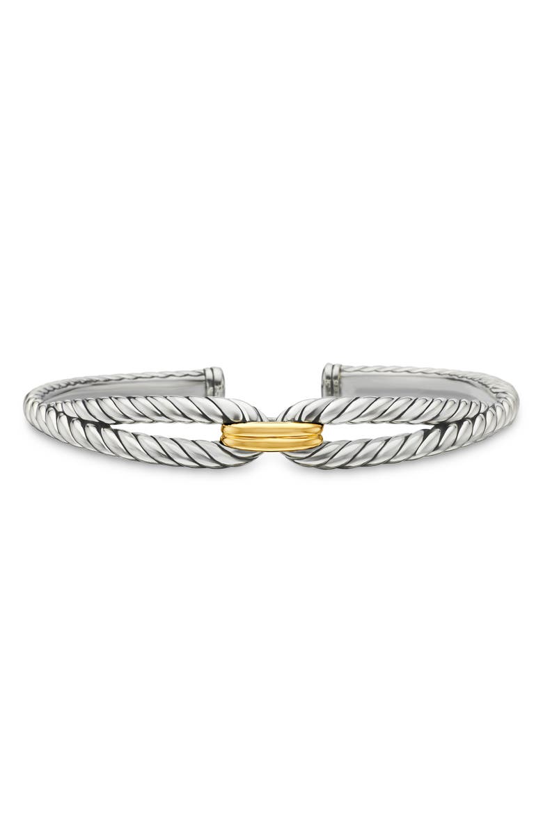 David Yurman Cable Loop Bracelet with 18K Gold, Main, color, 