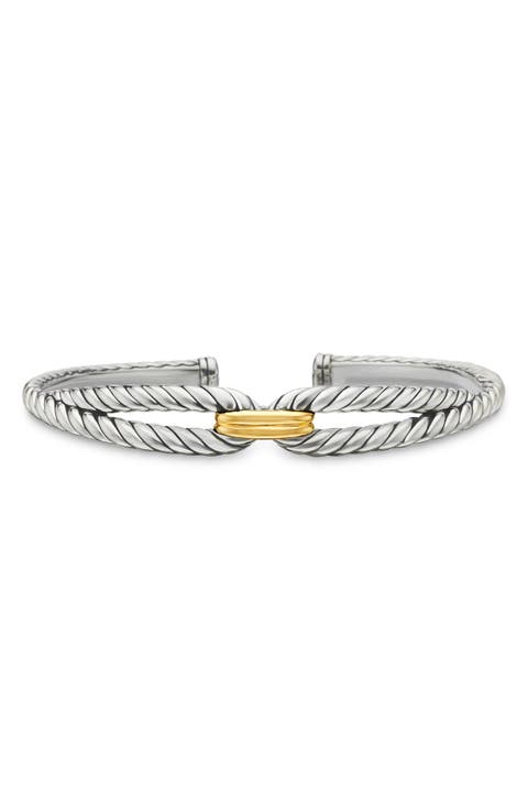 Cable Loop Bracelet with 18K Gold