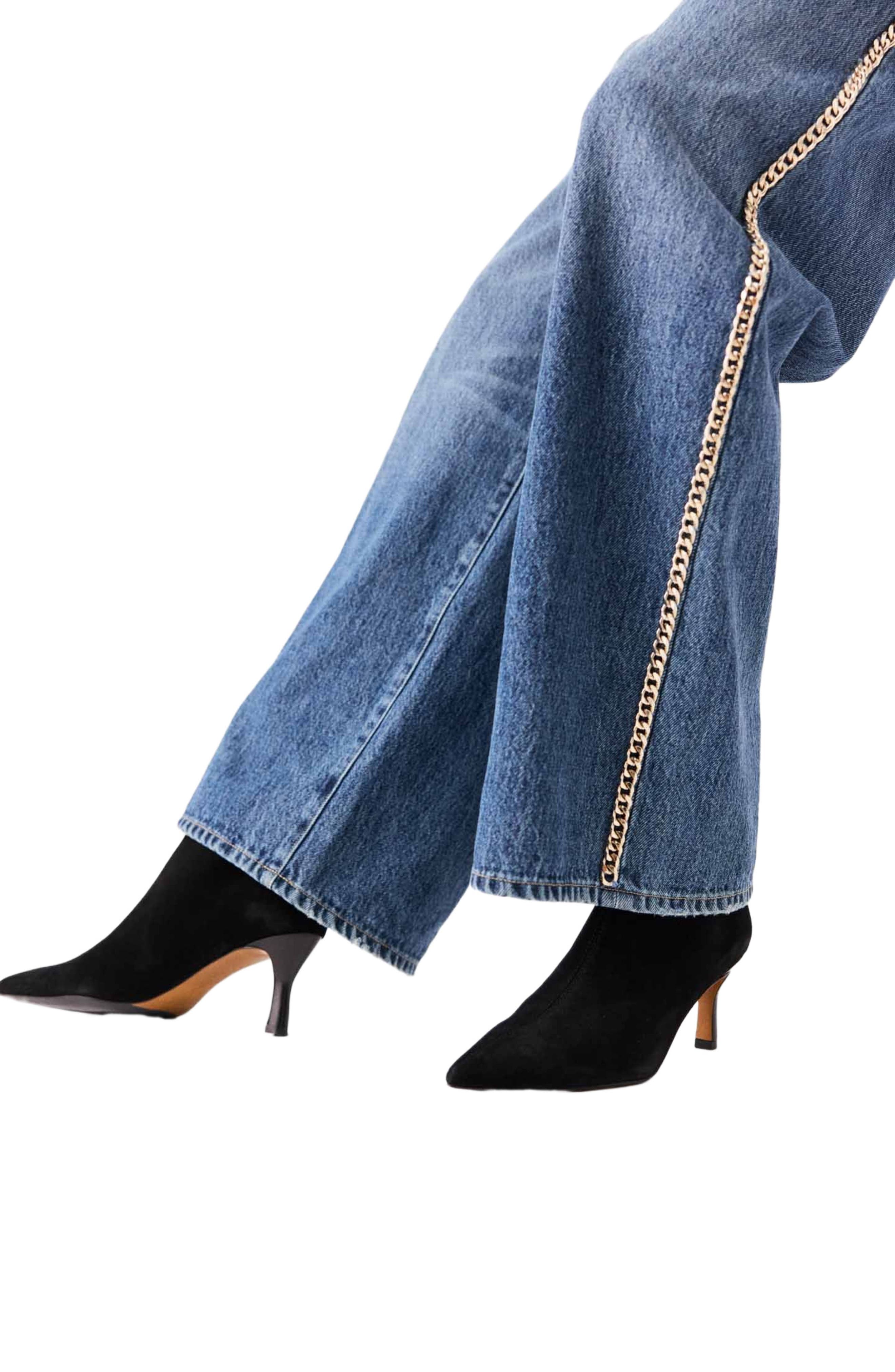 Pointed-toe suede ankle boots, Alternate, color, Black