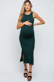 PinkBlush Ribbed Side Slit Tank Dress