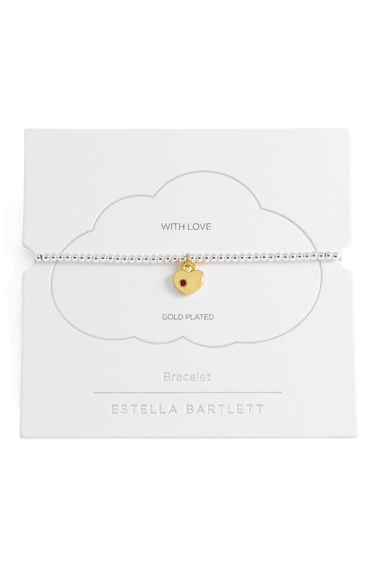 Heart Padlock Slide Bracelet, Main, color, GOLD AND SILVER