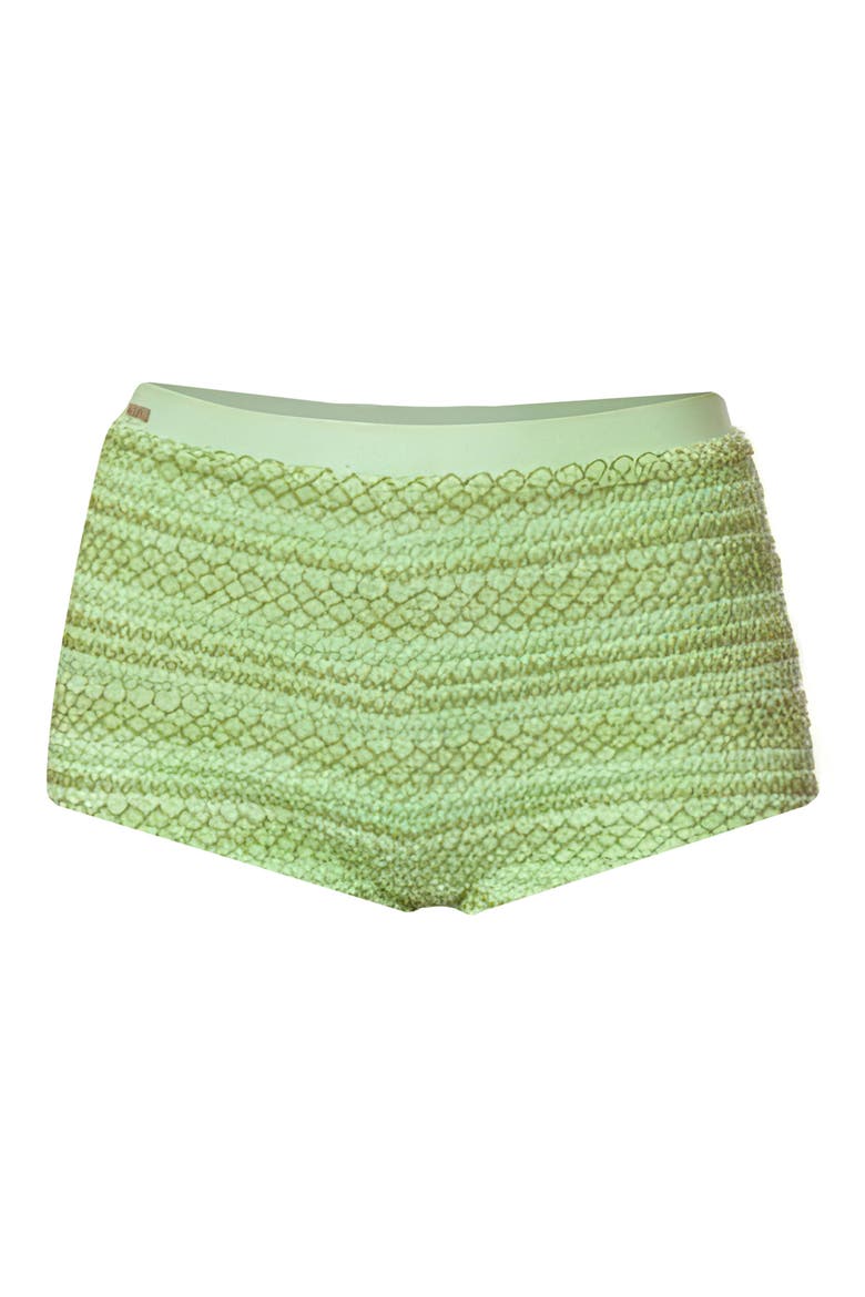 Green Symphony Caryn High Waist Swim Shorts, Alternate, color, LT/ PASTEL GREEN