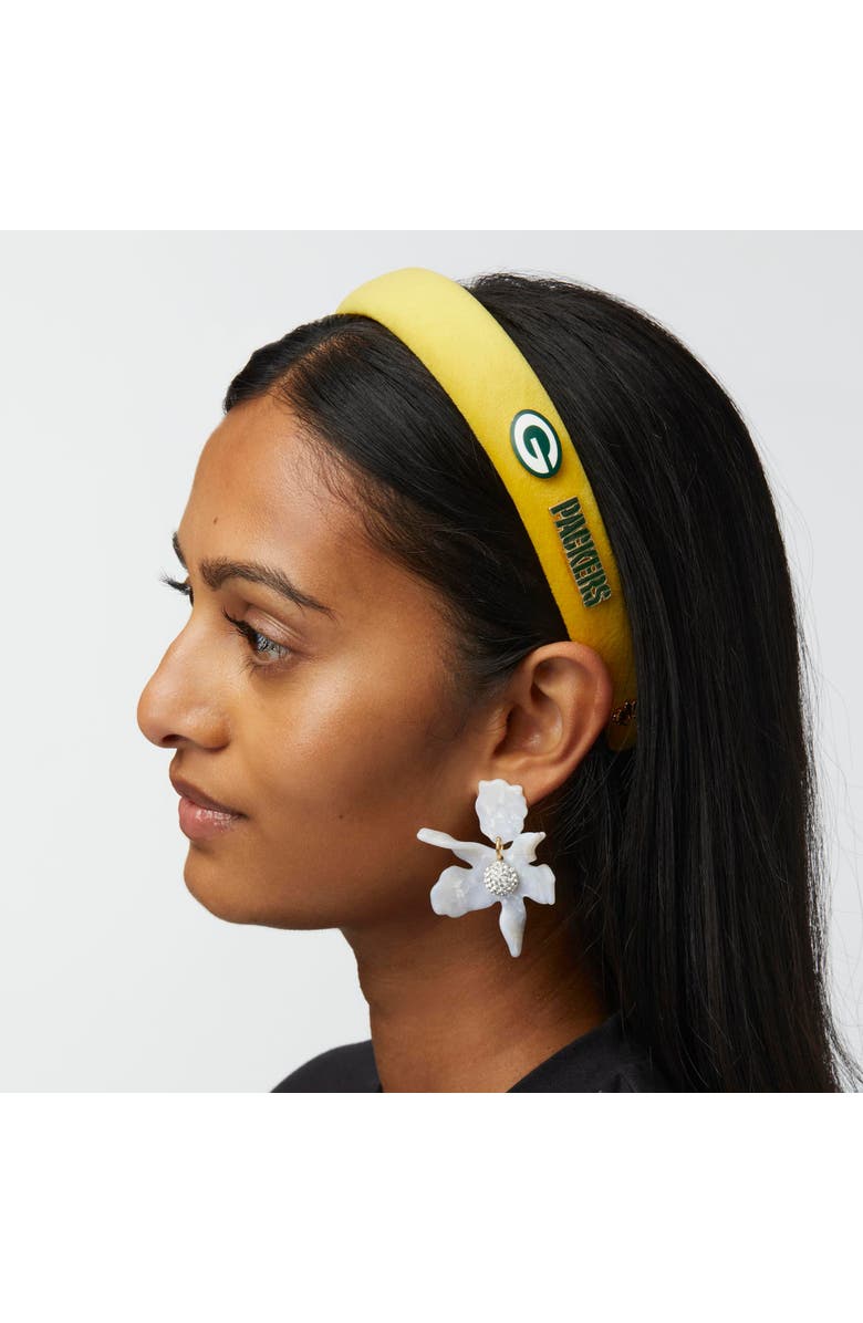Lele Sadoughi Greenbay Packers Charlotte Headband, Alternate, color, Packers Gold 700