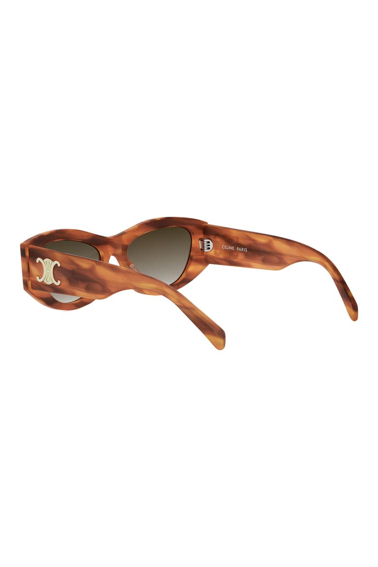 Triomphe 55mm Rectangular Sunglasses, Alternate, color, BLONDE HAVANA / GRADIENT BROWN
