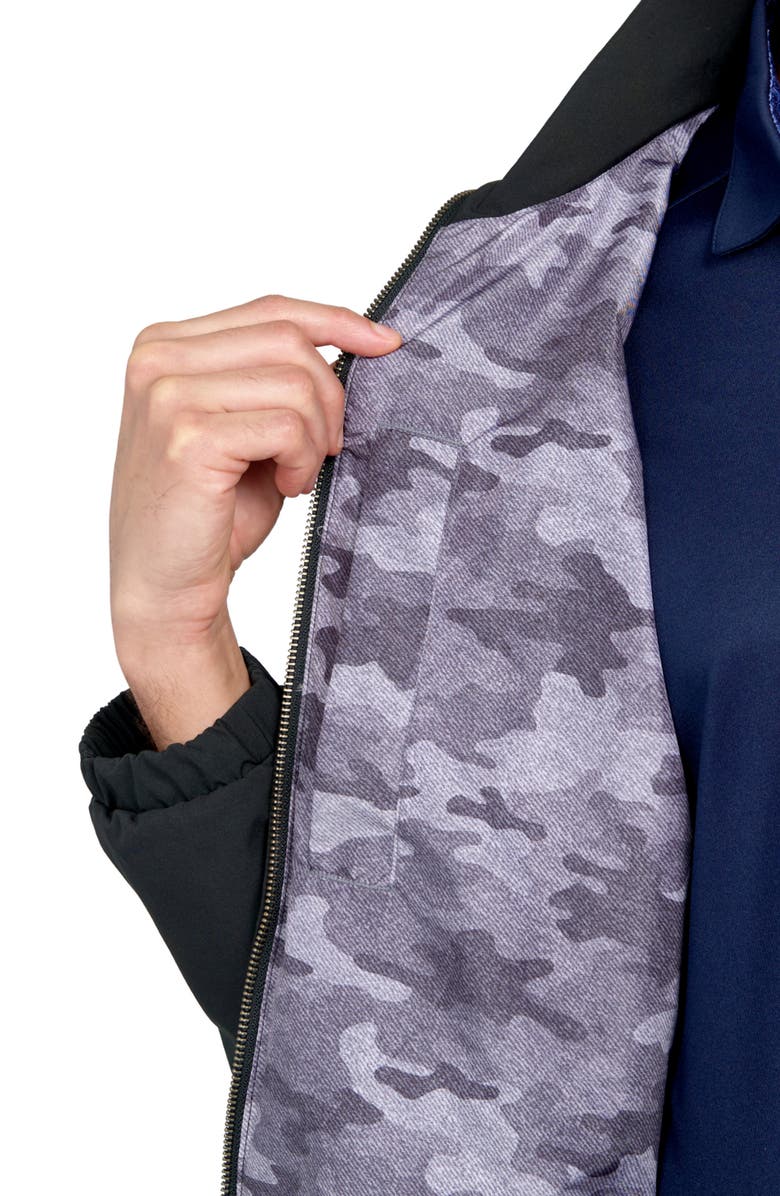 CONSTRUCT Regular Fit Solid Recycled Performance Golf Jacket, Alternate, color, Black