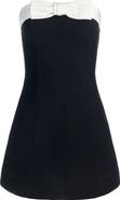 Alice + Olivia Katya Sculpted Bow Strapless Minidress