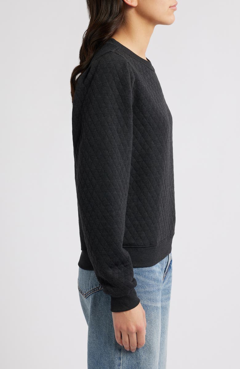 Marine Layer Corbet Quilted Sweatshirt, Alternate, color, Charcoal