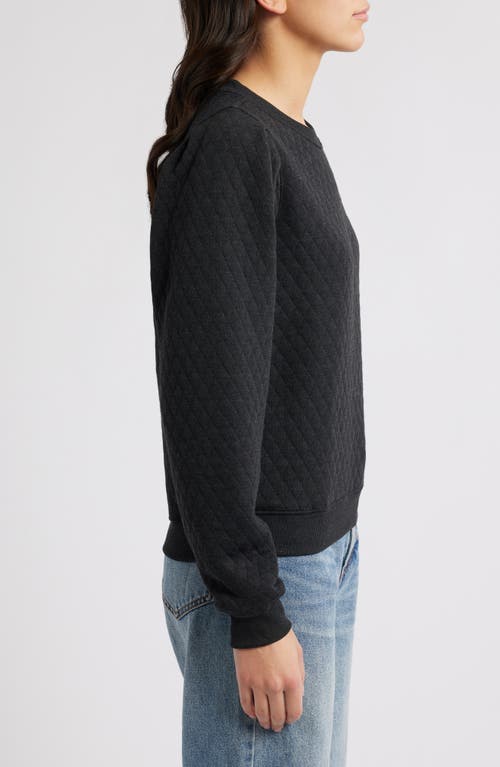 Marine Layer Corbet Quilted Sweatshirt In Charcoal
