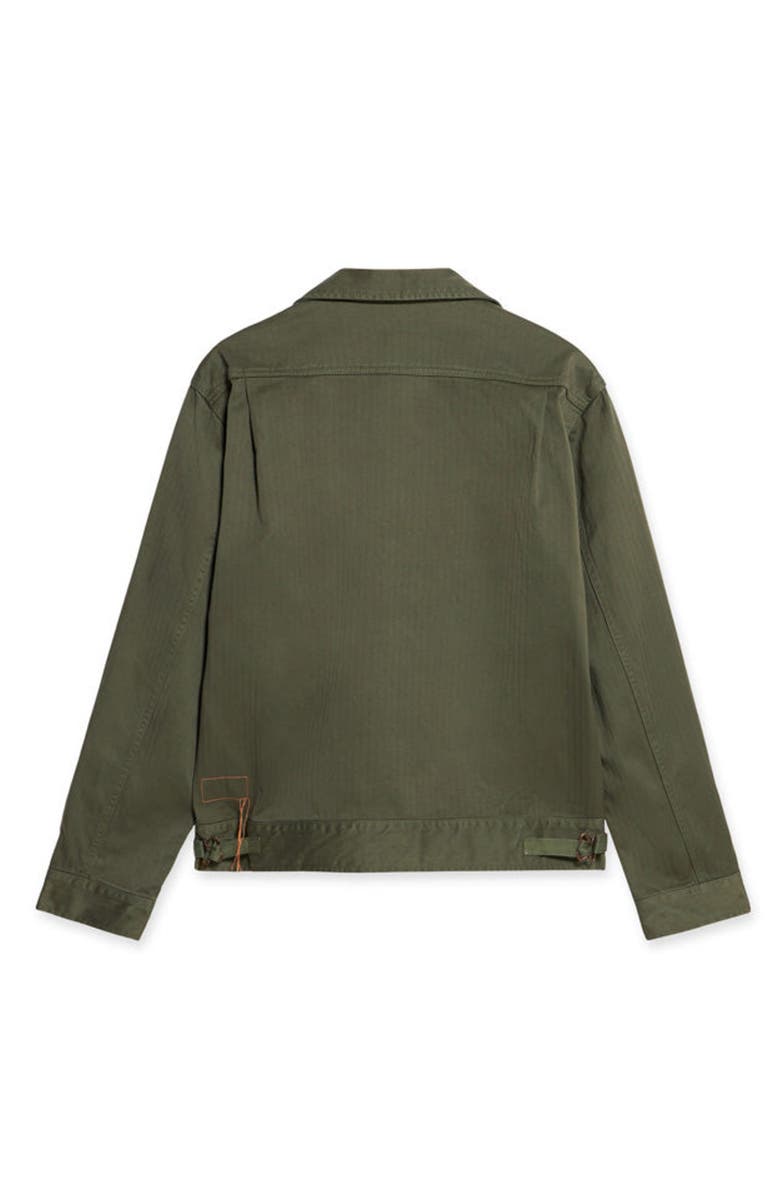 Fortela Khai Herringbone Cotton Overshirt, Alternate, color, Green