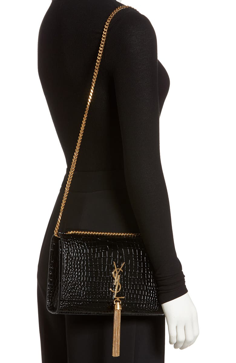 Saint Laurent Medium Kate Leather Shoulder Bag, Alternate, color,