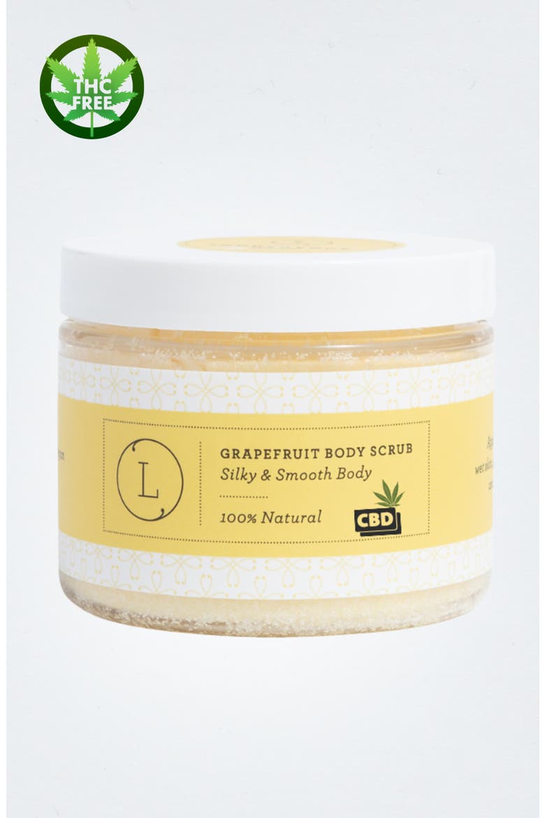 CBD Grapefruit Body Salt Scrub, Main, color, None