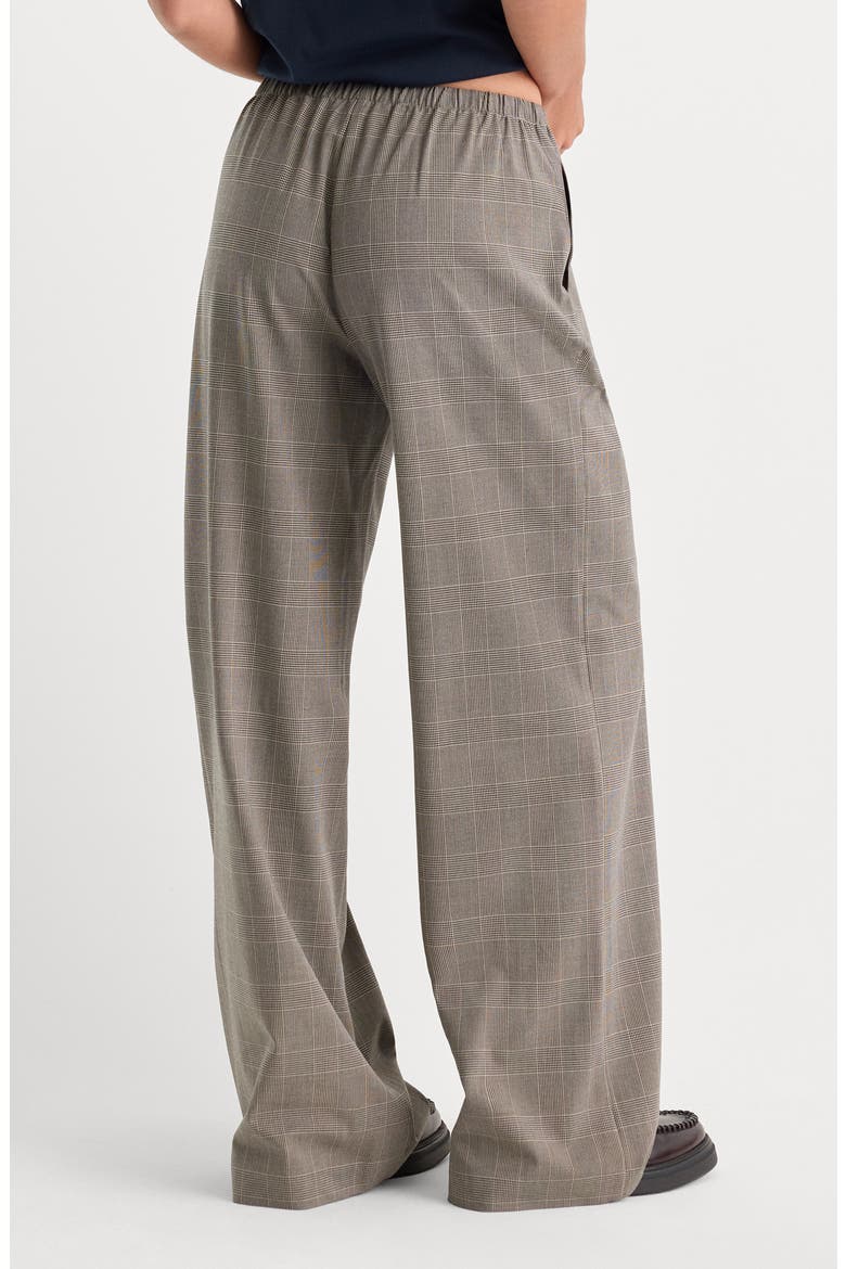The Pull On Plaid Wide Leg Trousers, Alternate, color, MINI PLAID