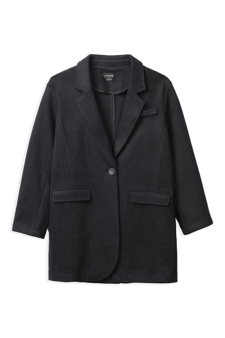 Cena Structured Blazer, Alternate, color, BLACK