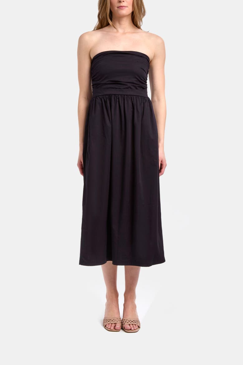 THE WAVE DRESS, Main, color, BLACK