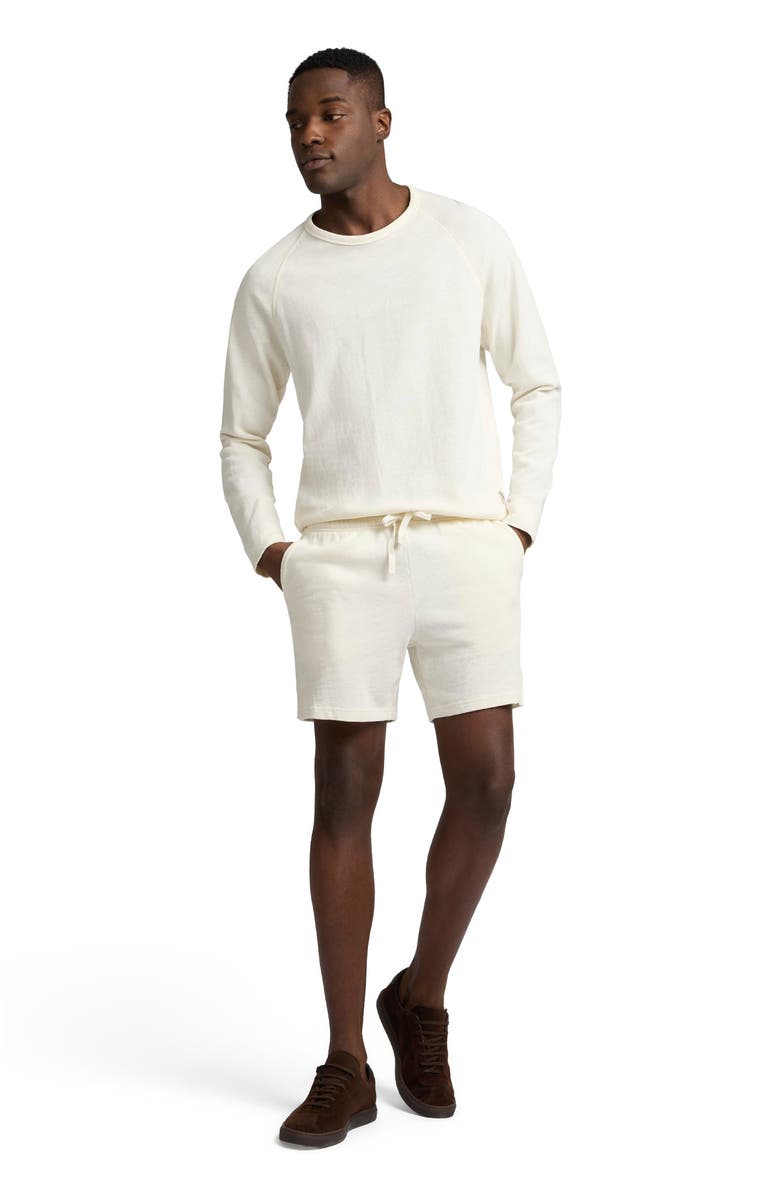 Onia Slub Terry Crewneck Sweater, Main, color, Egret