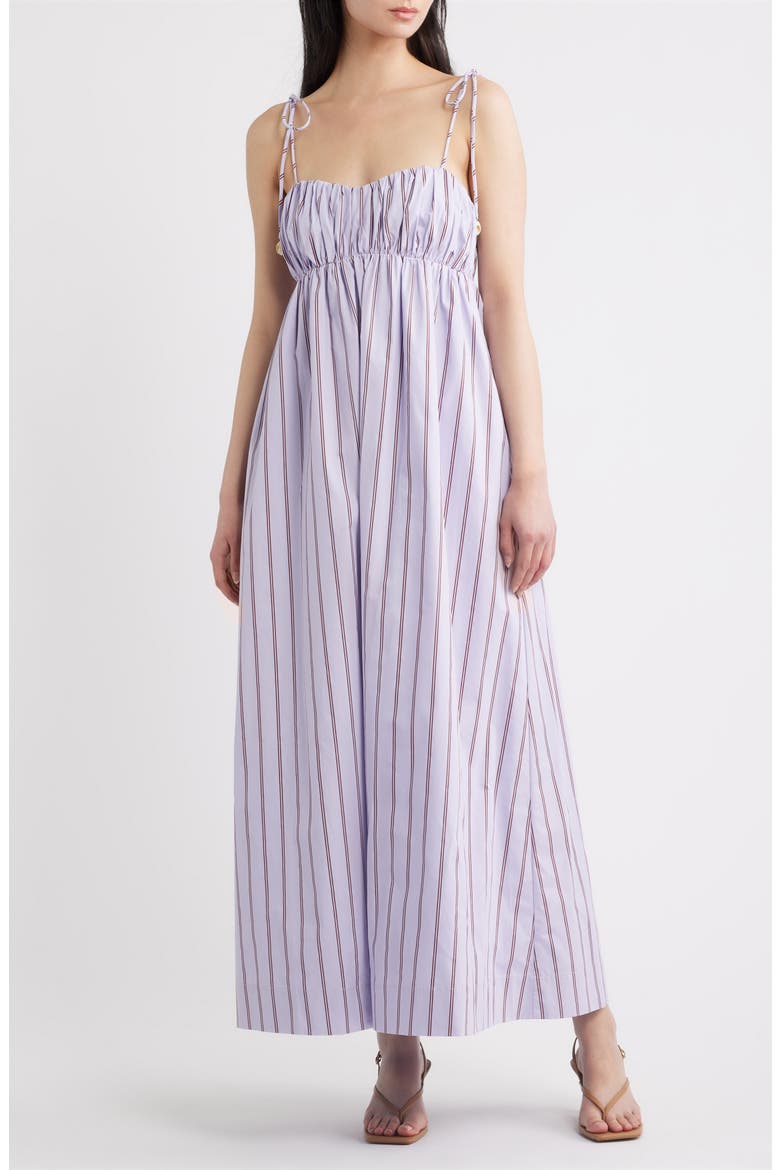 Andi Stripe Cotton Maxi Dress, Main, color, PURPLE
