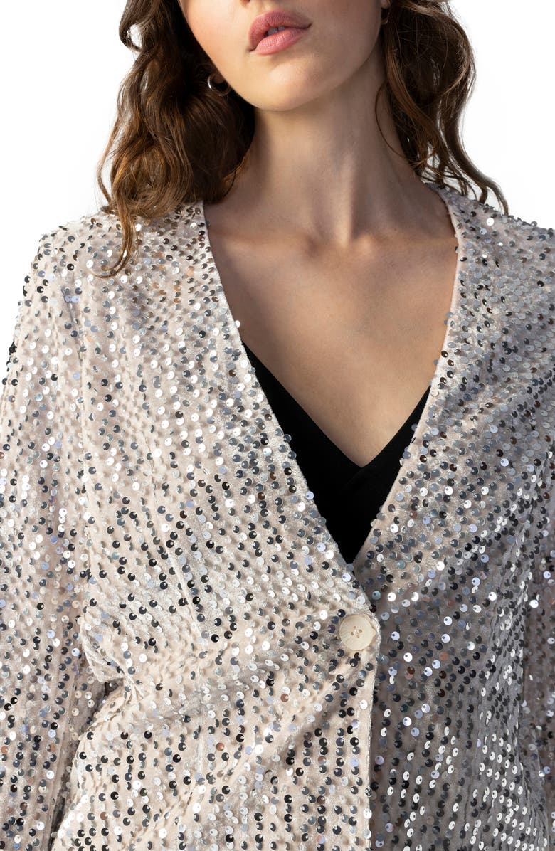 Sanctuary Charmed Sequin Blazer, Alternate, color, 
