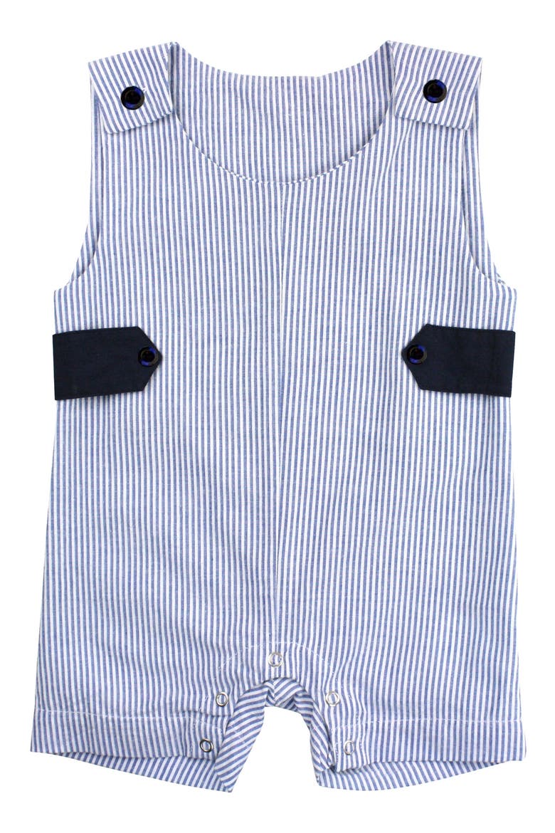 Seersucker Stripe Overalls, Main, color, BLUE