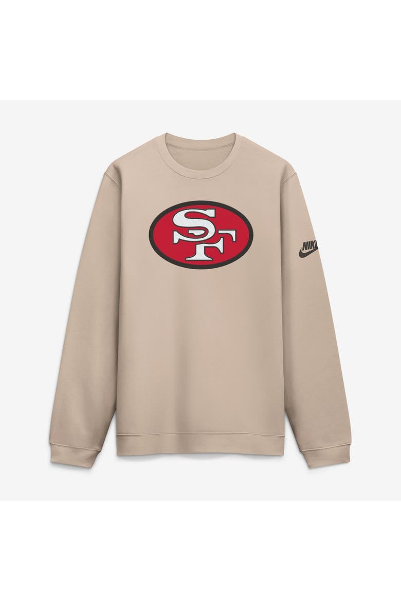 Men's Nike Sand San Francisco 49ers I-Formation Rewind Club Crew Sweatshirt, Main, color, Sand