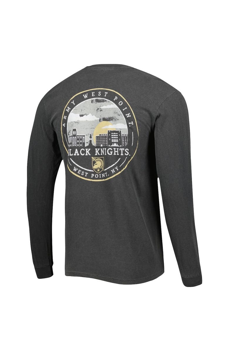 IMAGE ONE Men's Black Army Black Knights Circle Campus Scene Long Sleeve T-Shirt, Alternate, color, Black