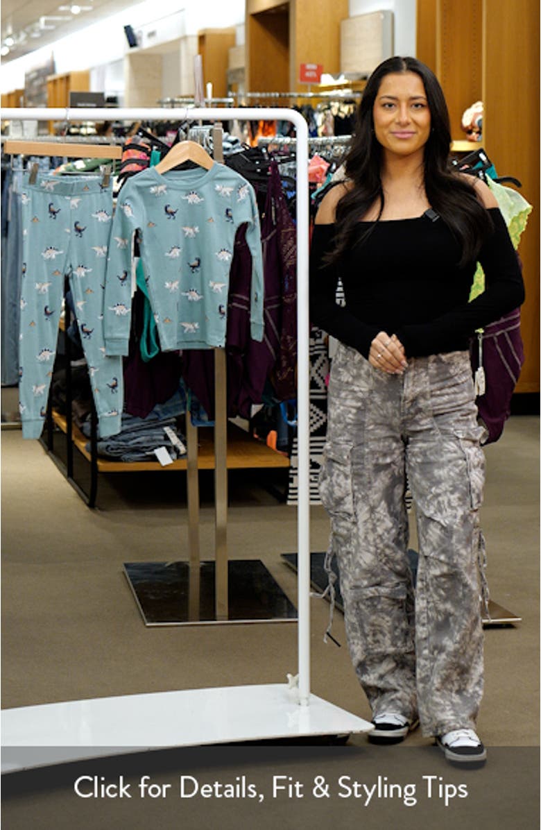 Kids' Dinosaur Print Fitted Two-Piece Organic Cotton Pajamas, sales video thumbnail