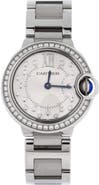 Pre-Owned Cartier Ballon Bleu de Cartier Quartz Watch Stainless Steel with Diamond Bezel and Markers 28