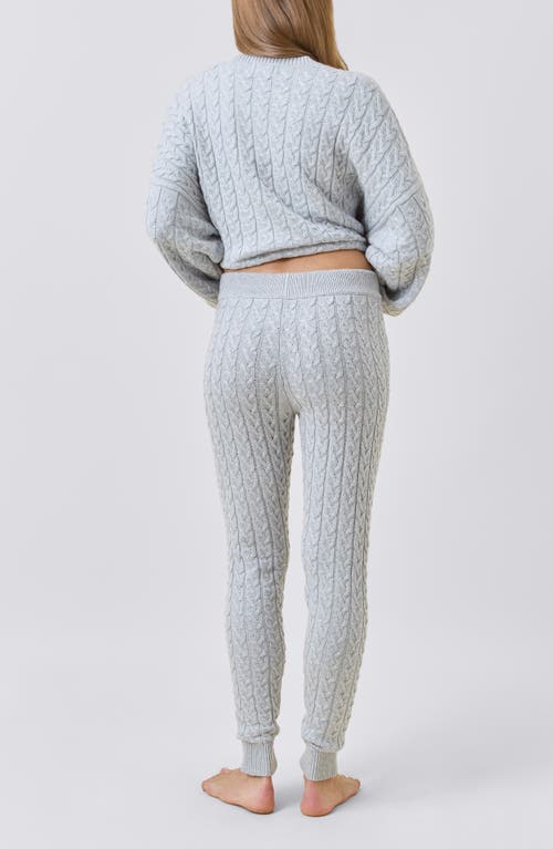 Papinelle Cosy Cable Cotton Cashmere Legging In Blue