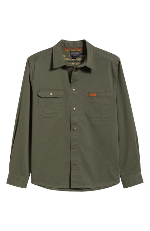 Cotton Stretch Twill Work Shirt