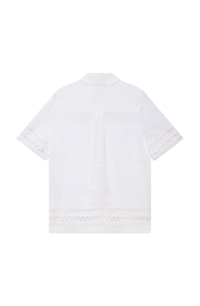 MINT VELVET Ramie Resort Shirt, Alternate, color, Ivory