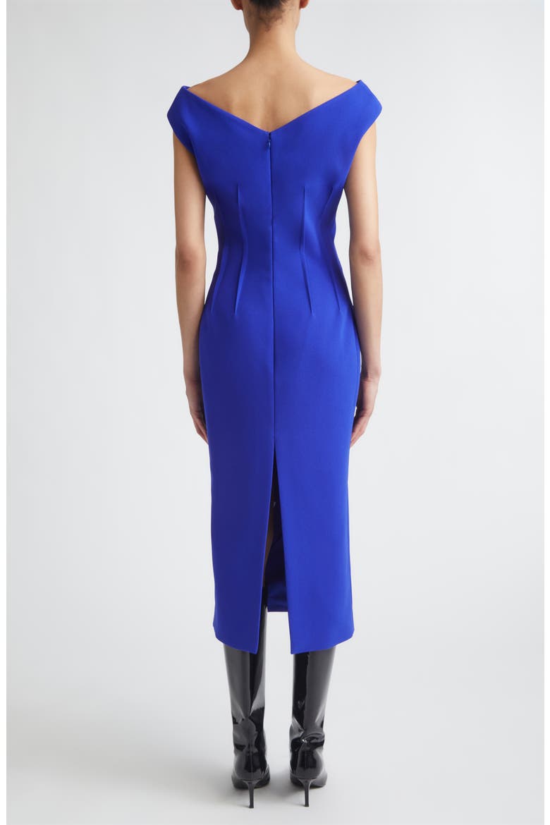Technical Double Face Crepe Midi Dress, Alternate, color, BLUEBELL