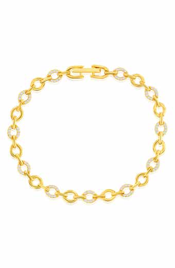 Cubic Zirconia Oval Link Bracelet
