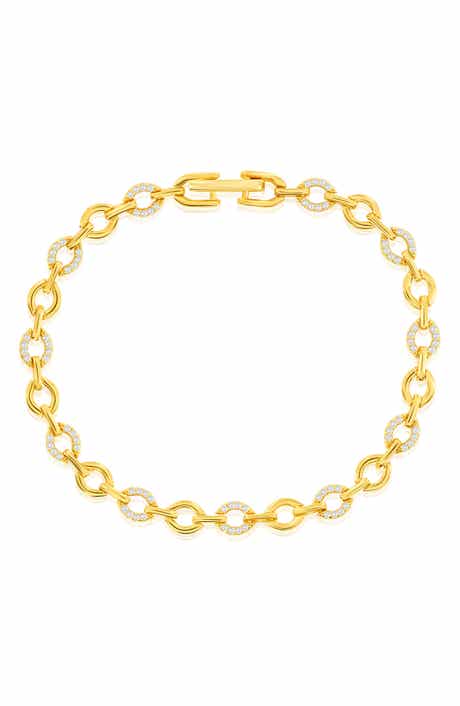Cubic Zirconia Oval Link Bracelet