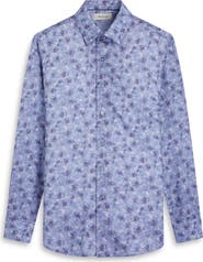 Bugatchi Julian Shaped Fit Floral Print Button-Up Shirt