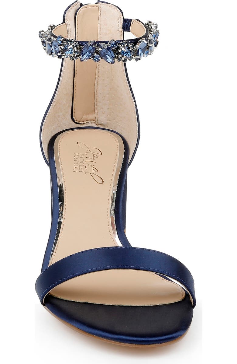 Jewel Badgley Mischka Catalina Ankle Strap Sandal, Alternate, color, Navy