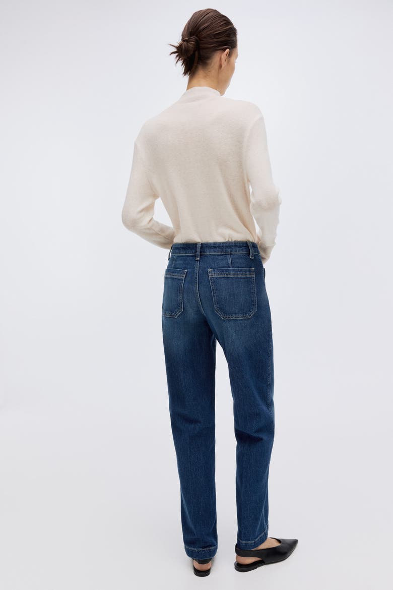 Wide High Jeans, Alternate, color, Dark denim blue