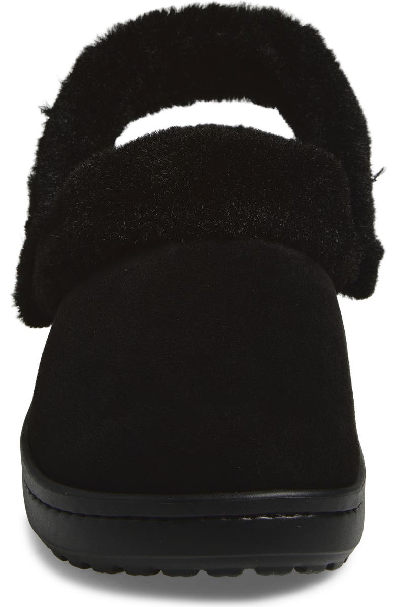 CROCS Unfurgettable Faux Suede & Faux Fur Clog, Alternate, color, Black