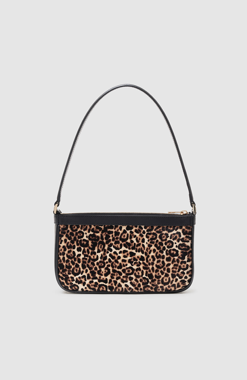 Anine Bing Mini Leopard Elly Bag In Brown