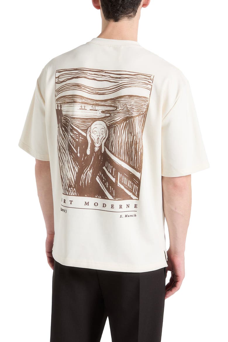 The Scream Cotton T-Shirt, Alternate, color, Cream