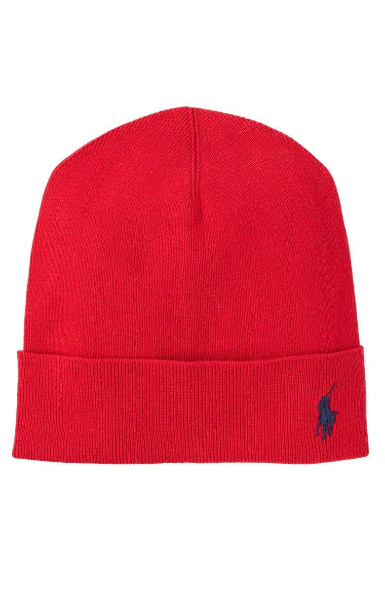 Polo Ralph Lauren Lightweight Cotton Beanie, Main, color, Rl 2000 Red