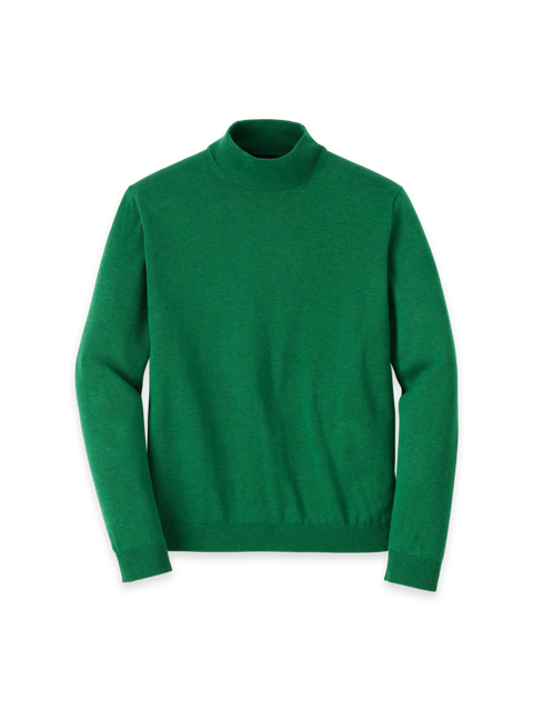 Supima Cotton Mock Neck Sweater