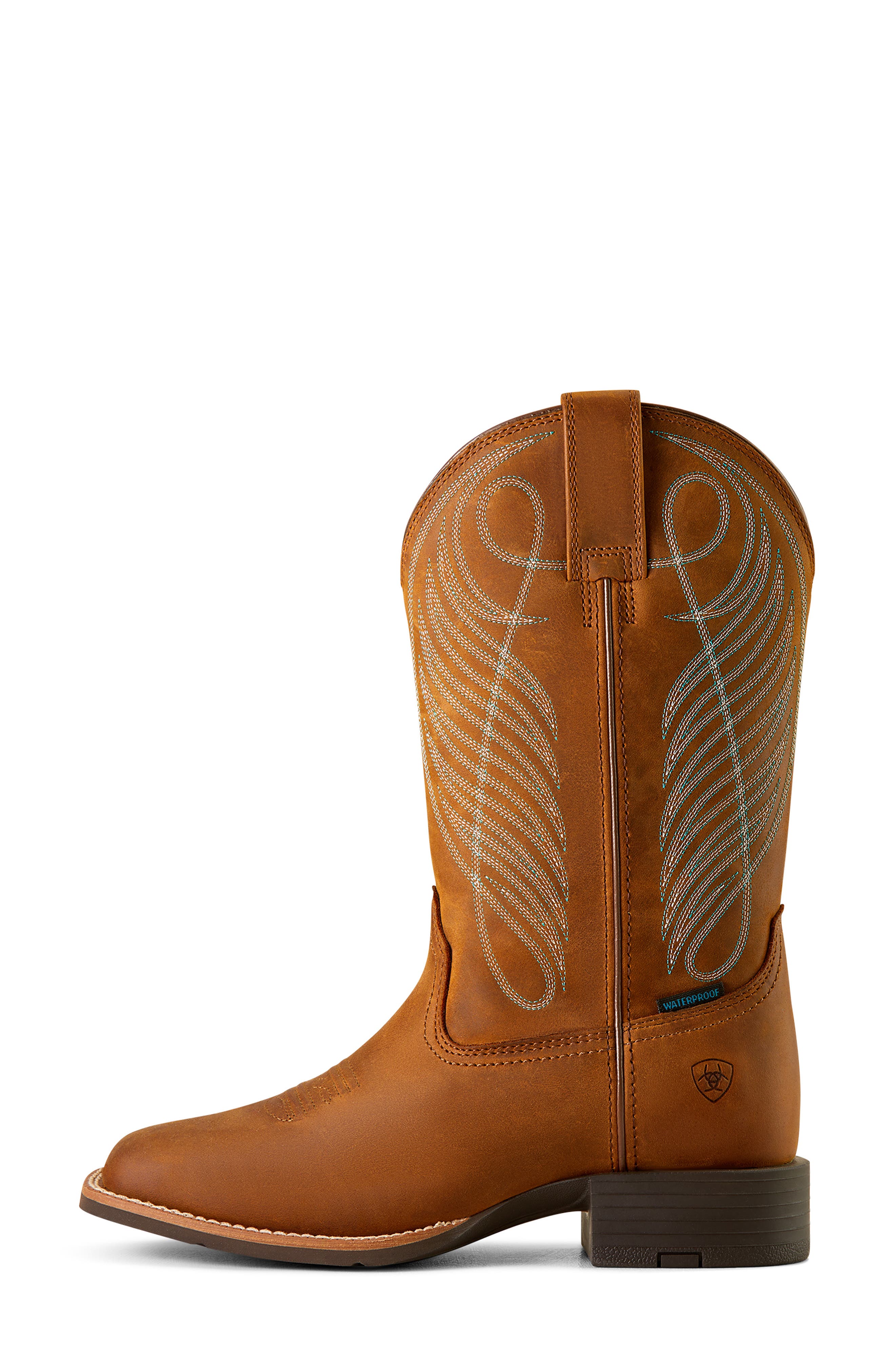 Ariat Round Up H₂O Waterproof Western Boot, Alternate, color, Brown