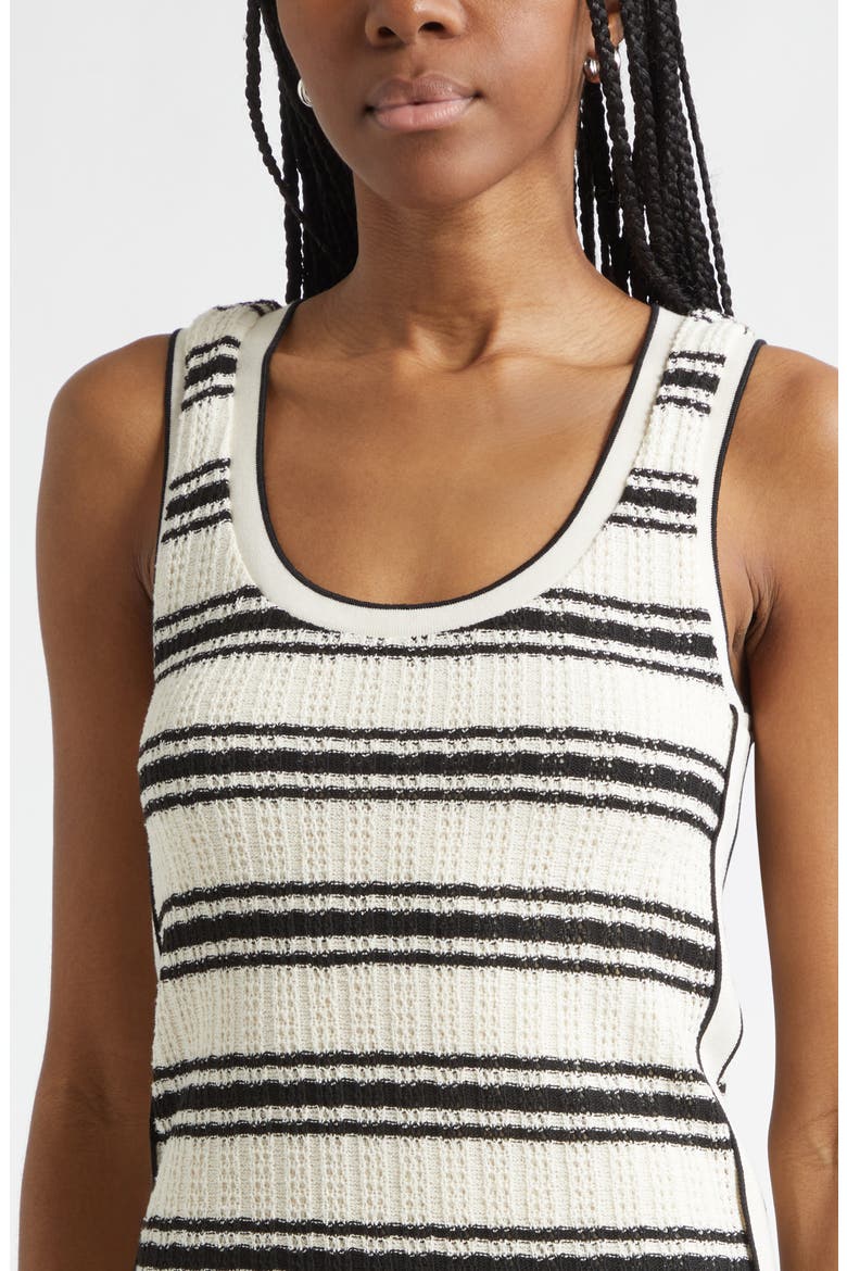 Nylah Stripe Knit Tank Dress, Alternate, color, BLACK STRIPE