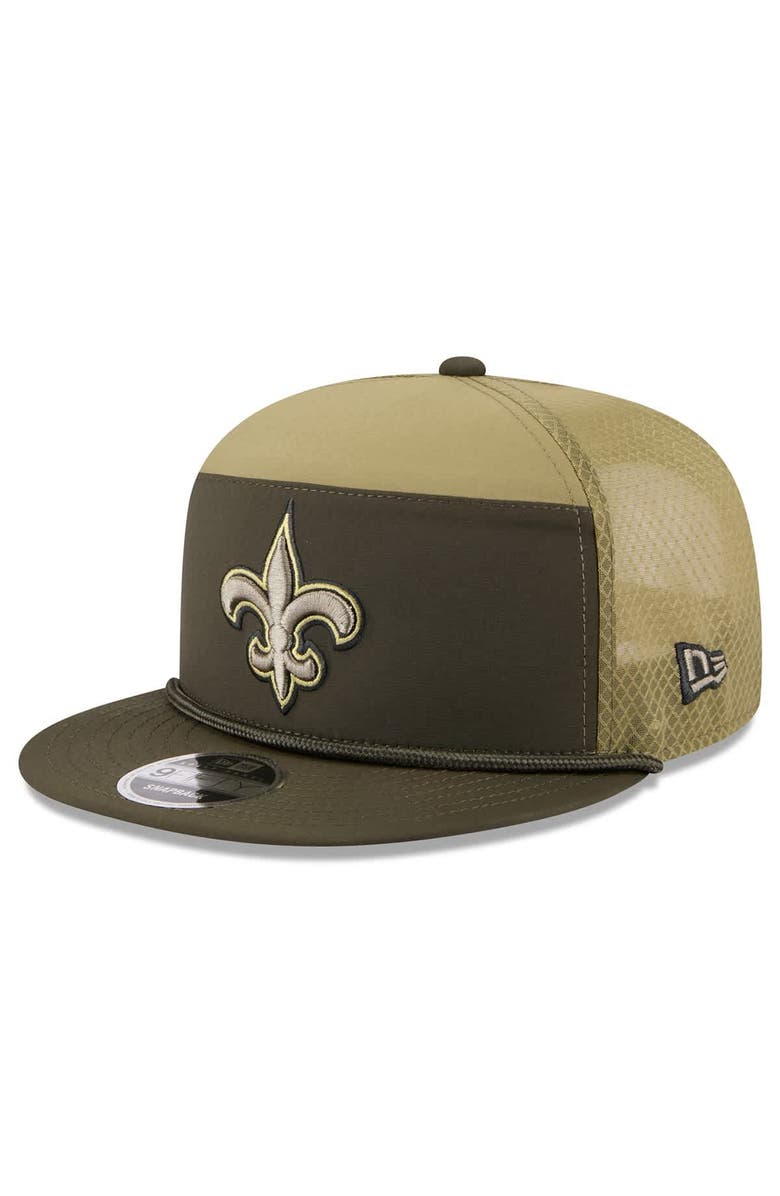 New Era Men's New Era Dark Green New Orleans Saints 2025 Salute to Service Split Panel 9FIFTY Snapback Hat, Alternate, color, Dark Green