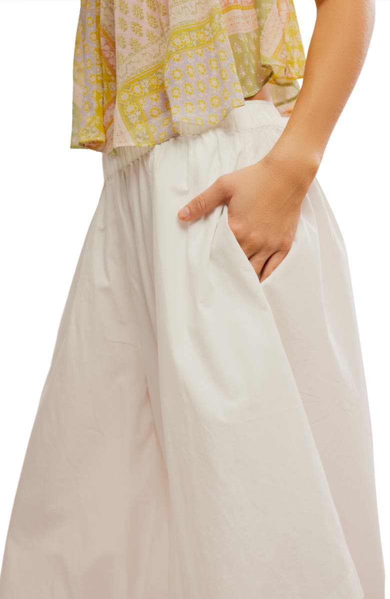 Free People Lucca Cotton Culottes, Alternate, color, Ivory