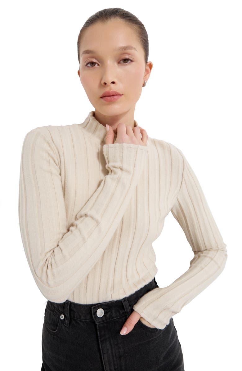 Marcella Samia Mock Neck Knit Top, Alternate, color, 